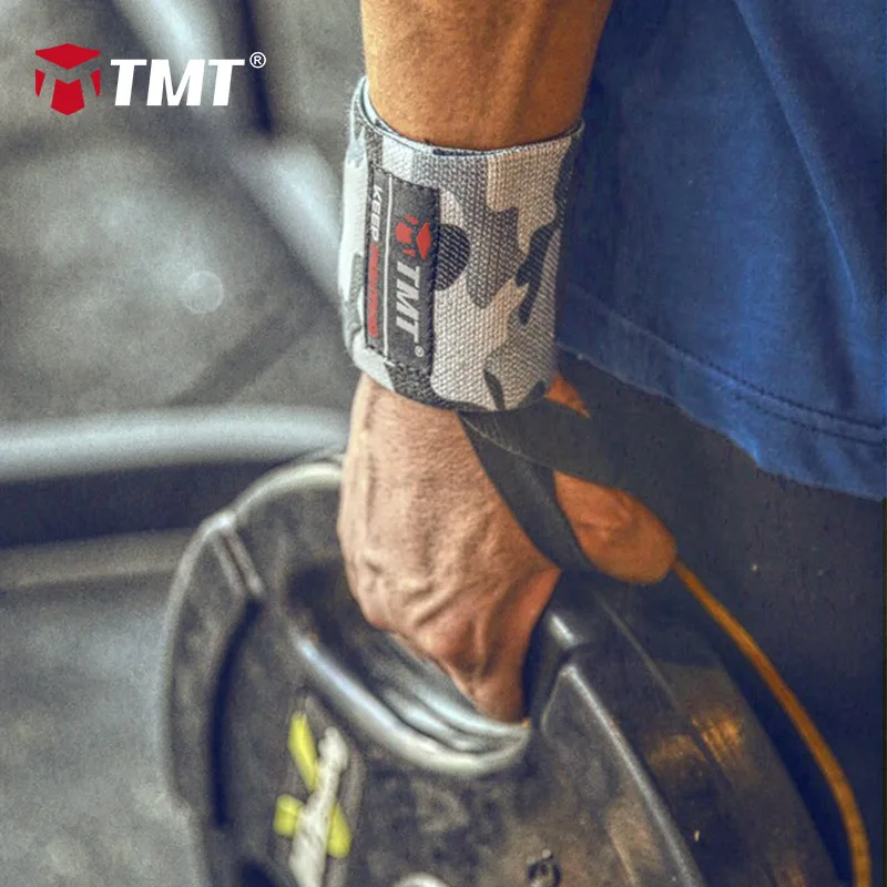 Регулируемый наручный ремешок TMT пластыри для тяжелой атлетики дышащая
