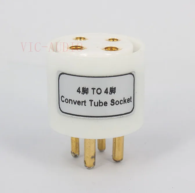 1PC Audio Vacuum Tube Amplifier 572B/274A/101D /2A3/300B/811/Vacuum Tube 4Pins TO 4Pins Convert Socket Adapter Increase Height