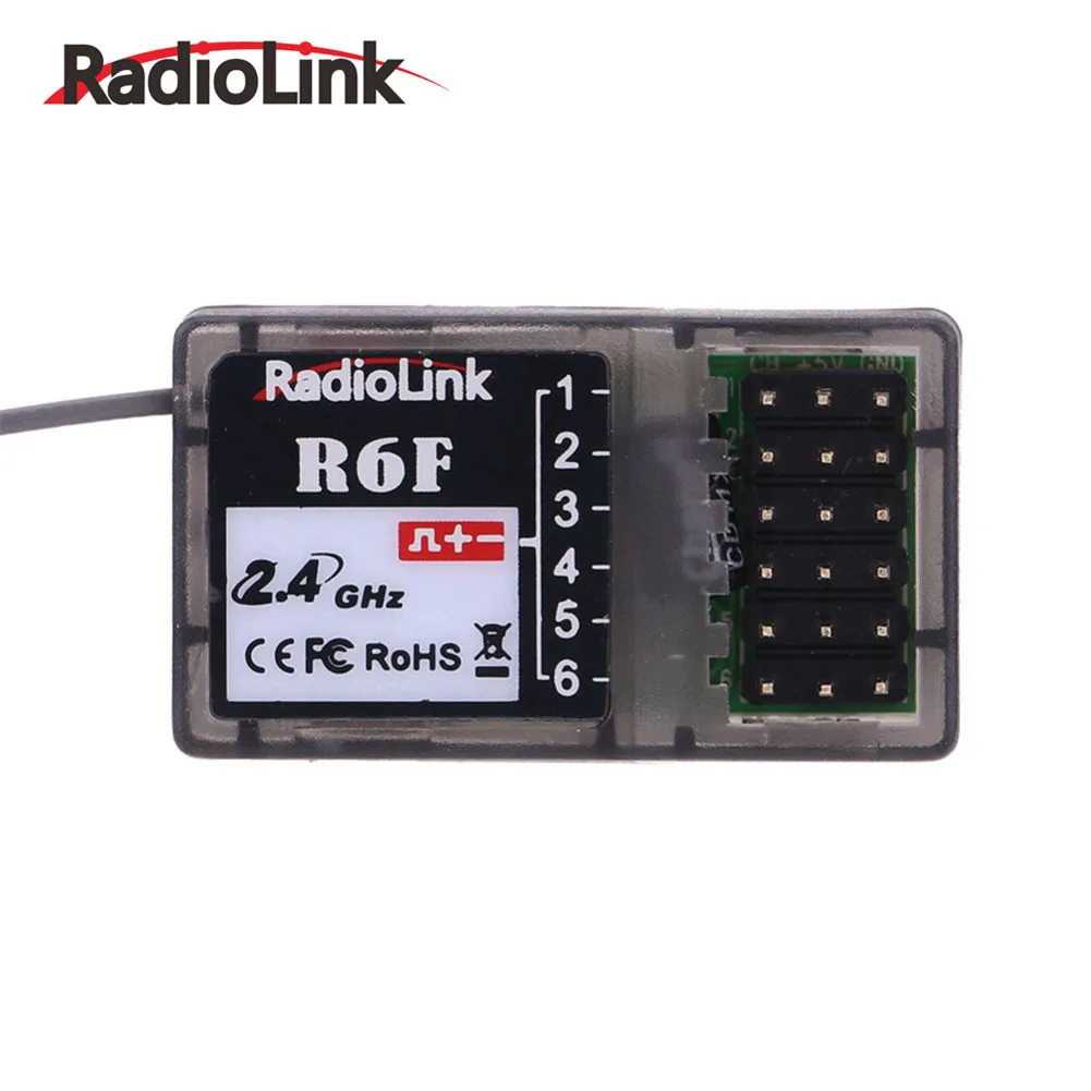 

Radiolink R6F/R6FG 6CH 2.4GHz Receiver with Gyro Integrated and HV Servo Supported for RC4GS/RC6GS/RC4G/T8FB RC Transmitter
