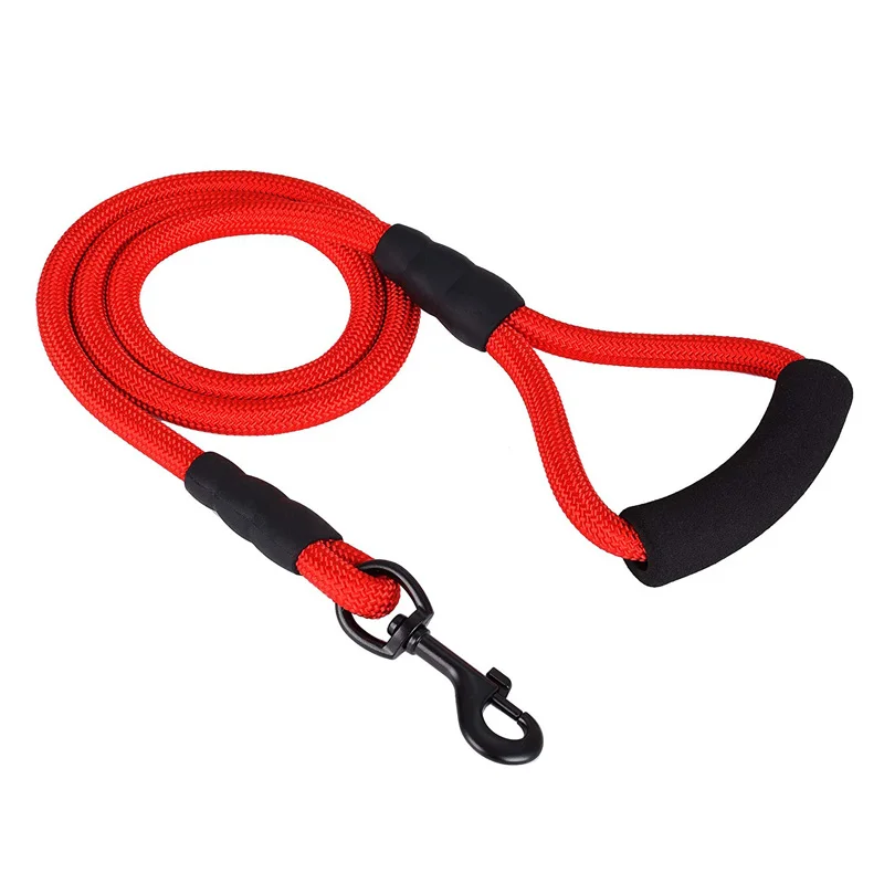 Поводок для собак толстый прочный нейлоновый Радужный поводок мягкая ручка и