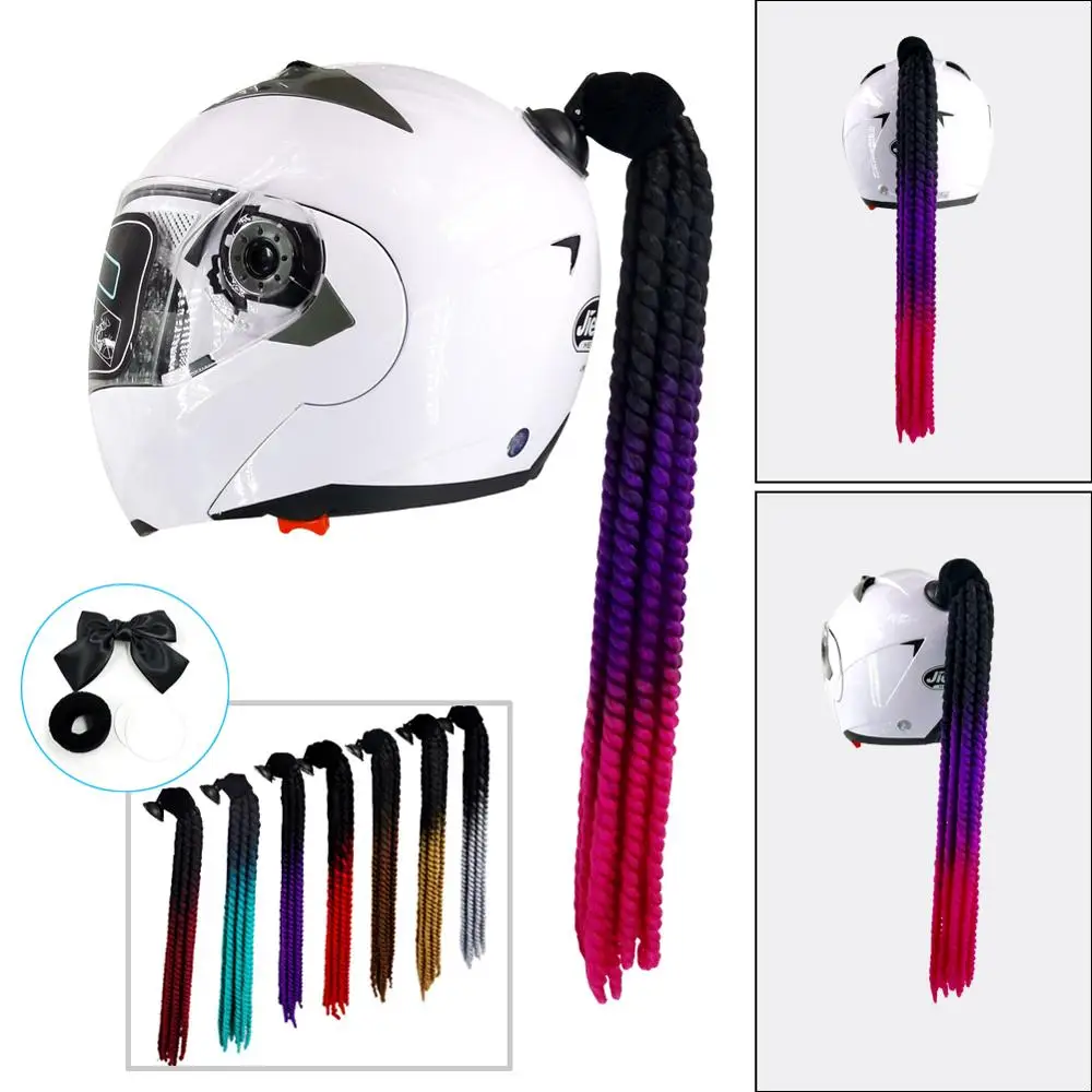 

Motorcycle Braids Wig Twist Helmet Handmade Decoration Punk Dirty Braid Motocross Racing Moto Helmet Braids Land-best Free Style