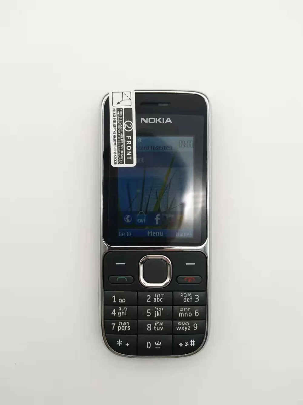 Nokia C2-01 разблокированный мобильный телефон C2 2," 3.2MP Bluetooth русский и Иврит Клавиатура Восстановленный GSM/WCDMA 3g телефон