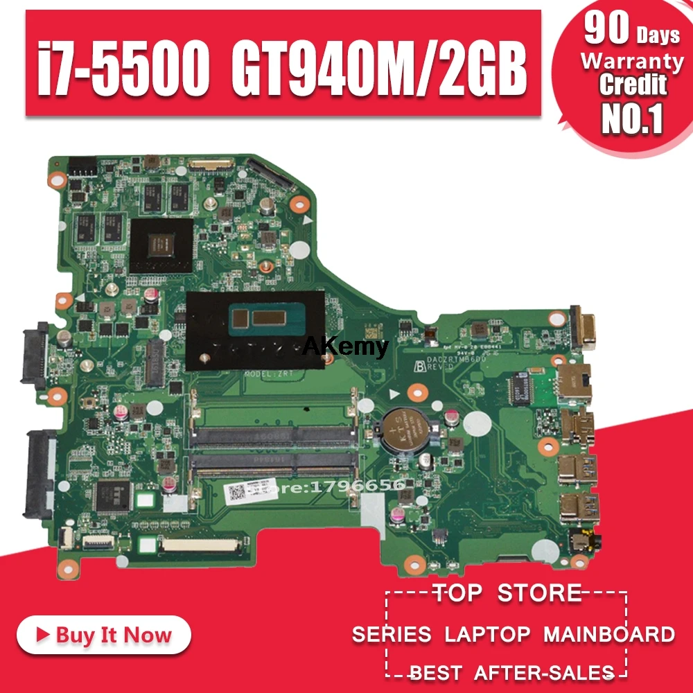 DA0ZRTMB6D0 материнская плата для ноутбука ACER E5-573 E5-573G ноутбук материнская плата Процессор i7 5500U GT920/GT940M 2G DDR3 тесты работы