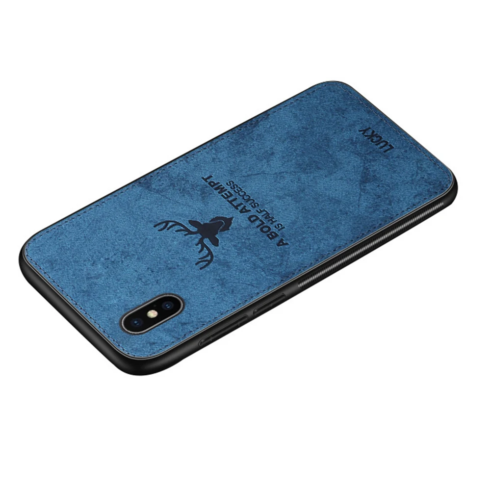 Олень Ткань текстуры чехол для iPhone 8 Plus 7 6s 5s 12 11 Pro XS Max с протекторным рисунком