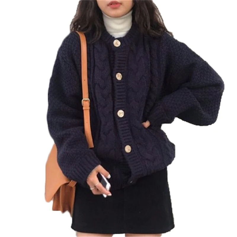 

Женский трикотажный кардиган, повседневный Однотонный свитер с длинным рукавом, верхняя одежда на осень и весну, N782, 2022