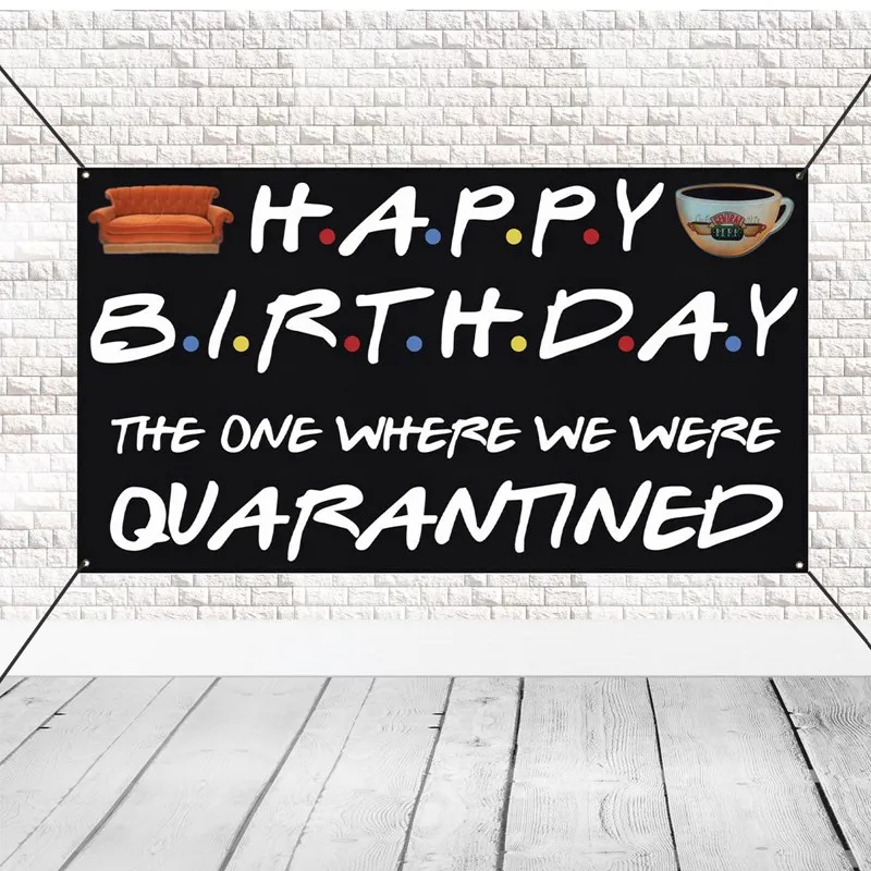 

1pc 70*177cm Party Decoration Supplies Theme Black Flag Pull Banner-party Decoration Banner Happy Birthday Banners