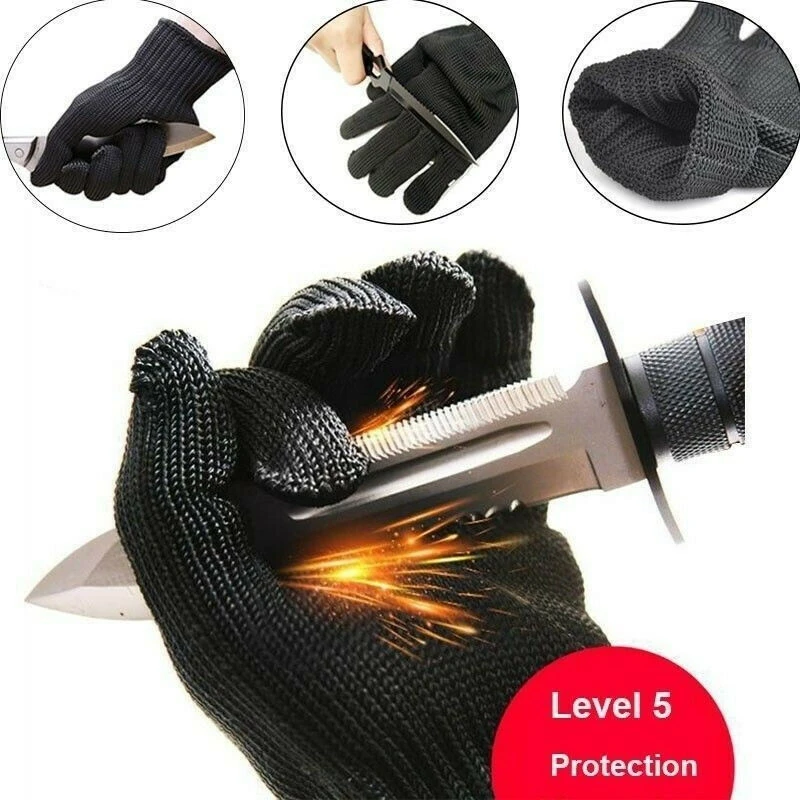 

1 Pair of Steel Wire Cut-Resistant Gloves Labor Protection Wear-Resistant Non-Slip Breathable and Cut-Resistant Gloves