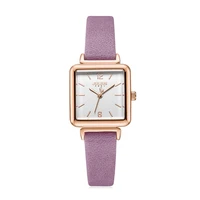 classic elegant small square womens watch japan movt lady hours fine fashion real leather bracelet girls gift julius box