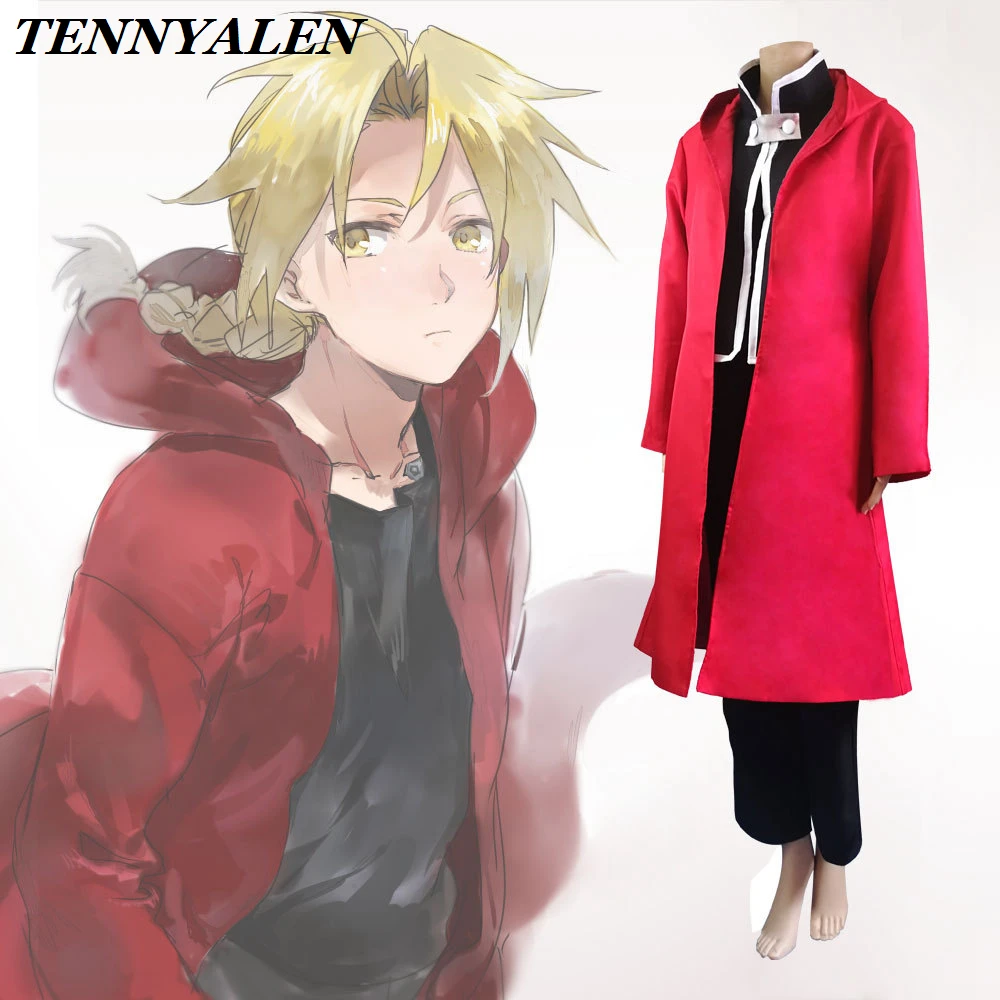 

Fullmetal Alchemist Anime cosplay costume for adults Edward Elric cosplay cloak jacket vest pants suit anime cos clothes XS-XXL