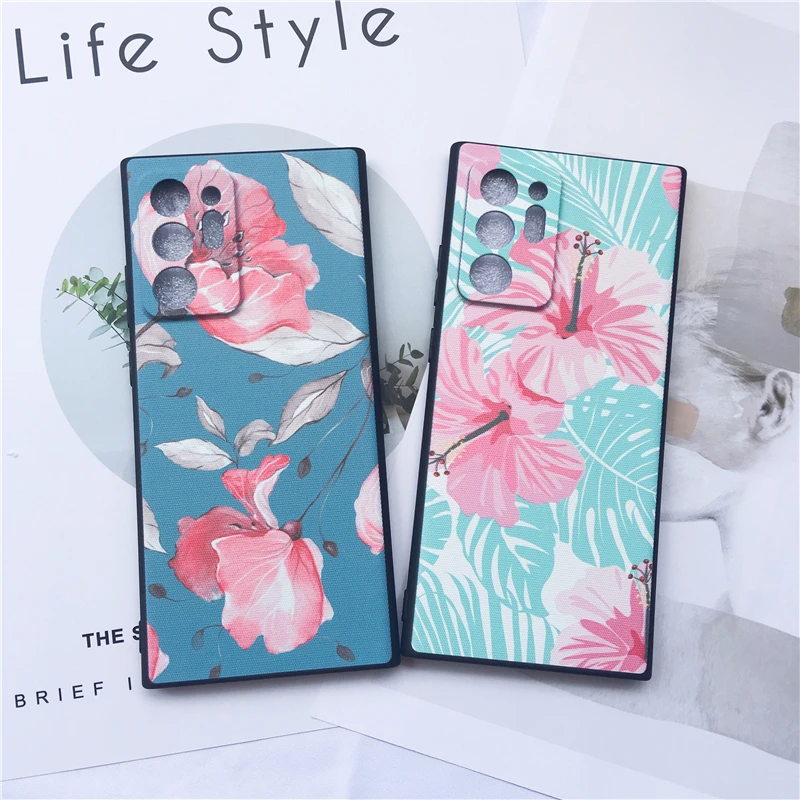 Роскошный мягкий чехол для Samsung Galaxy Note 20 с голубым цветком S20 Plus A31 A41 A51 A71 10 Lite S10 Coques