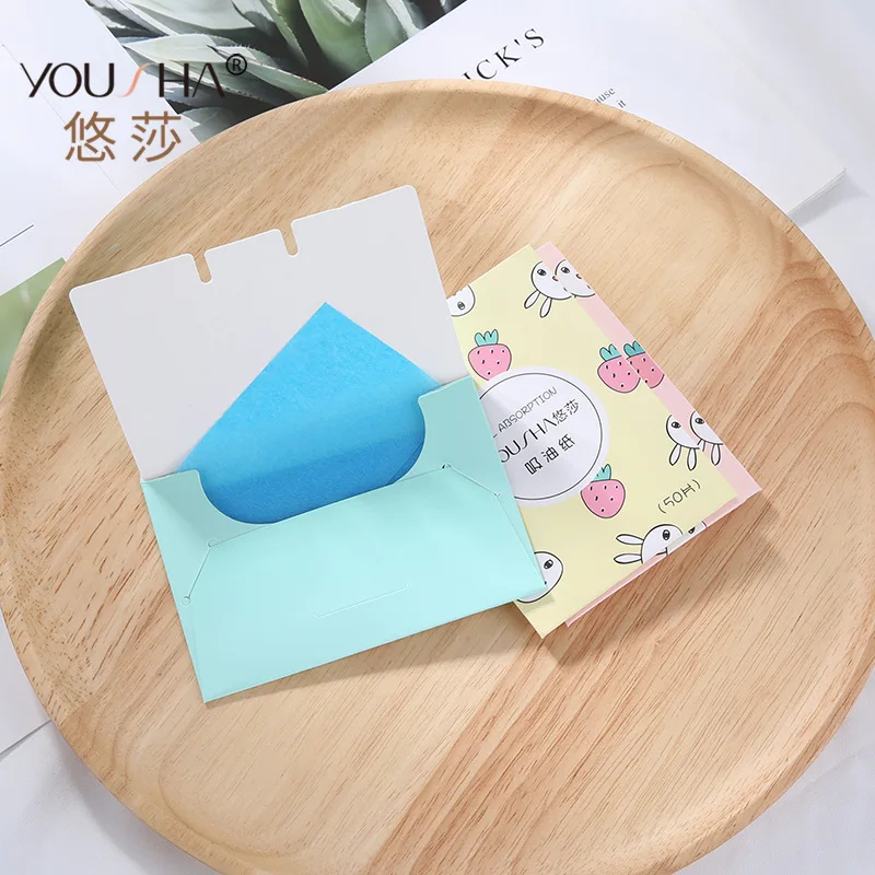 YOUSHA 50pcs face wipes oil blotting sheet makeup tool kit absorbing paper napkin beauty remover Oil Absorbing Sheet | Красота и