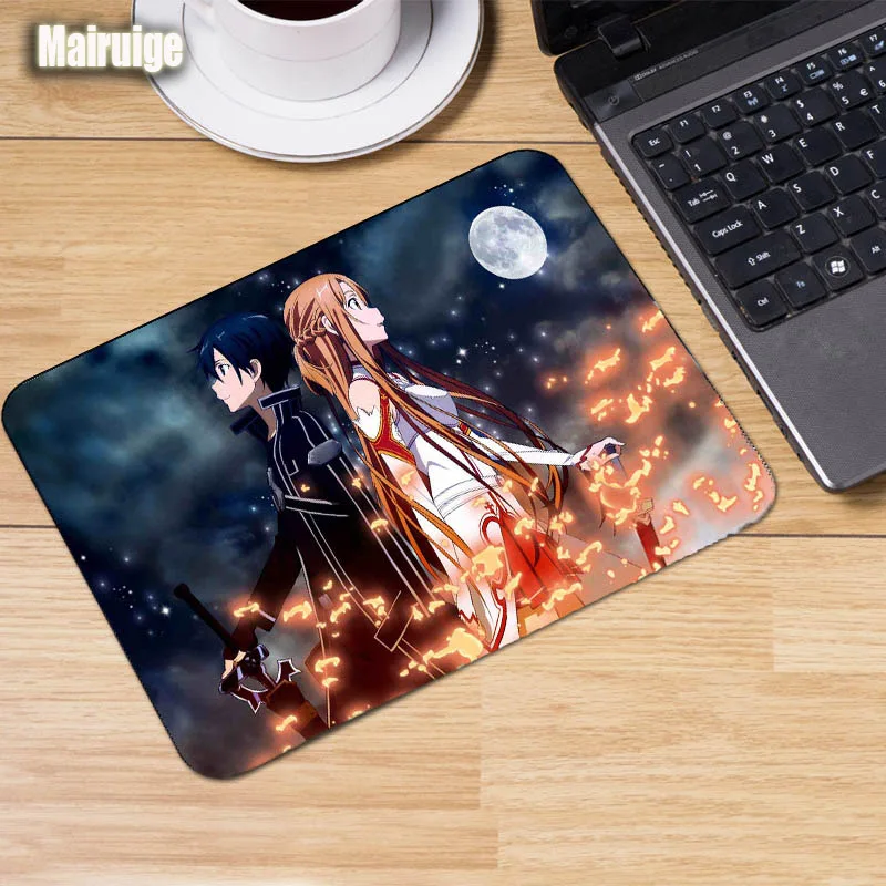 Mairuige Горячая Аниме САО меч асуны Art Online Мышь pad Kirito игровые коврики 290x250x2 мм Тетрадь стол Мышь прочный Прямоугольный Коврик