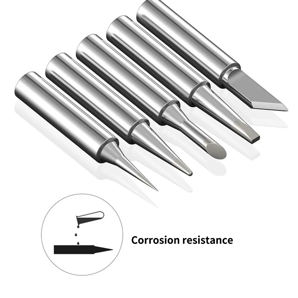 

5pcs 0.98inch Iron Nozzle High Quality Silver Lead-Free Electric Iron Head Welding Rework Tool For 936 Soldering Station Carving