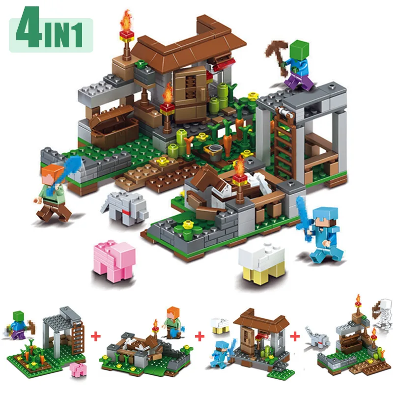 

Village Building Blocks Compatible with Mini Figure The Small Tree House Model Combination Bricks Toys Set for Children Kid Gift
