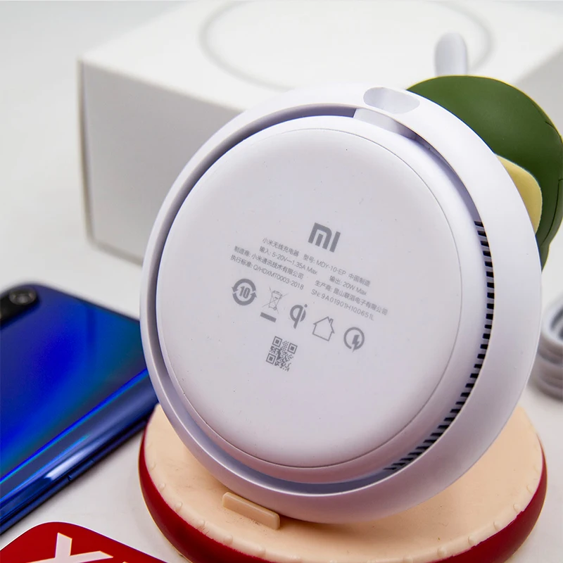 Беспроводное зарядное устройство Xiaomi mi 9, 20 Вт, Макс., 15 В, умный адаптер быстрой зарядки, 27 Вт, 1 м, кабель type-C для Xiaomi mi 9 mi X 2S 3, для iPhone