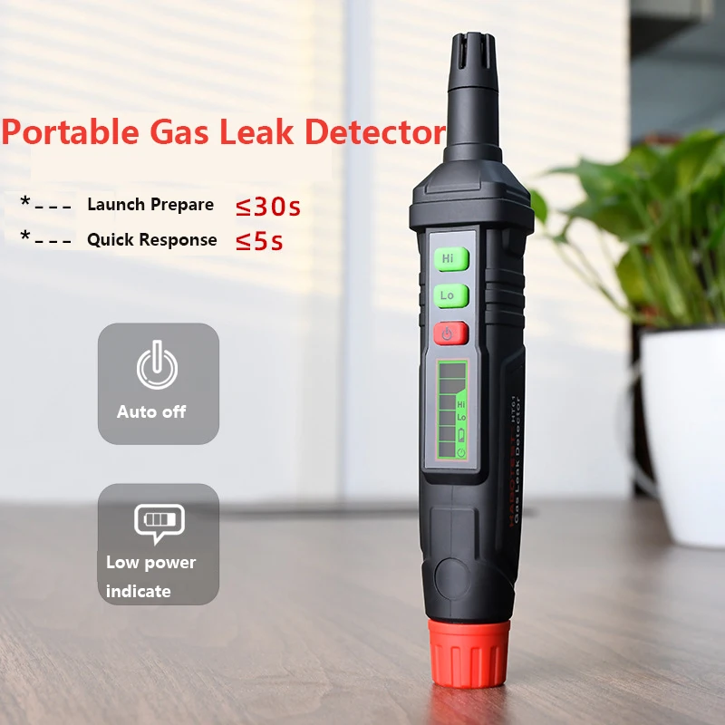 

Portable Gas Leak Detector with LCD Display, Mini Gas Sensor Alarm with Audible 1000ppm for All Types of Flammable Gases
