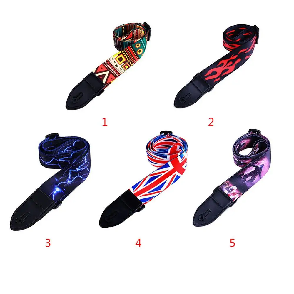 1 шт. цветной ремень для гитары из нейлона акустической электрогитары и бас