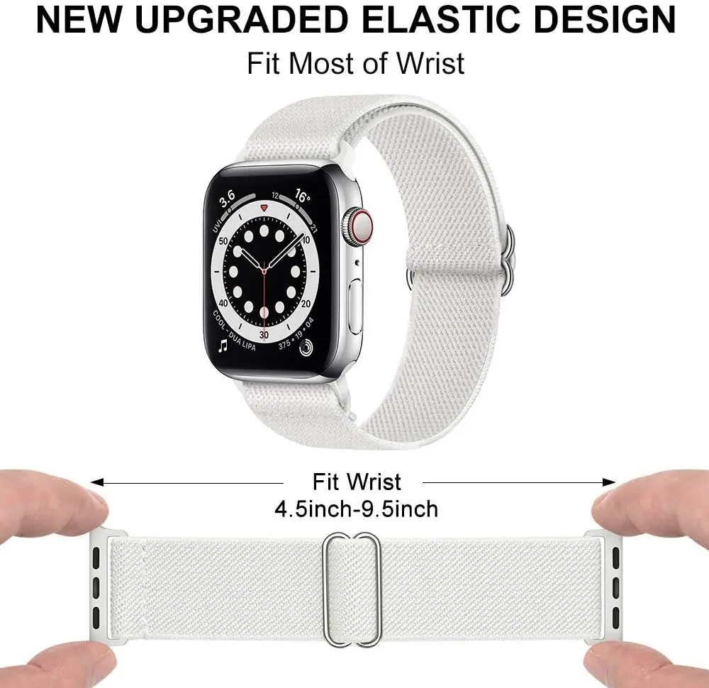 Solo Loop Nylon Strap for Apple Watch Band 45mm 41mm 44mm 40mm 42mm 38mm, Elastic Scrunchie Bracelet Correa for iWatch 7SE654