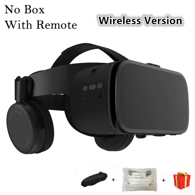 No Box With Remote Bobo VR Bobovr Z6 Bluetooth 3 D шлем Viar 3D очки виртуальной реальности гарнитура шлем очки линзы видео для телефона смартфон - Цвет: No Box With Remote
