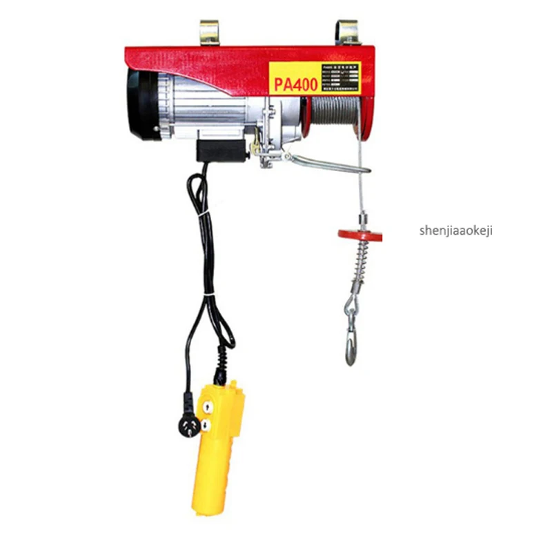 Hot Sale Small Electric Crane PA400 Mini Portable Hoist Crane 12/20/30m Steel Wire Windlass Small Home Crane Renovation Crane