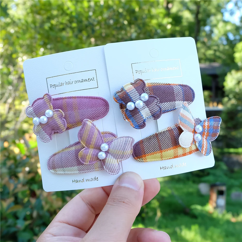 2 шт./компл. заколки для волос в виде медведя и бабочки |