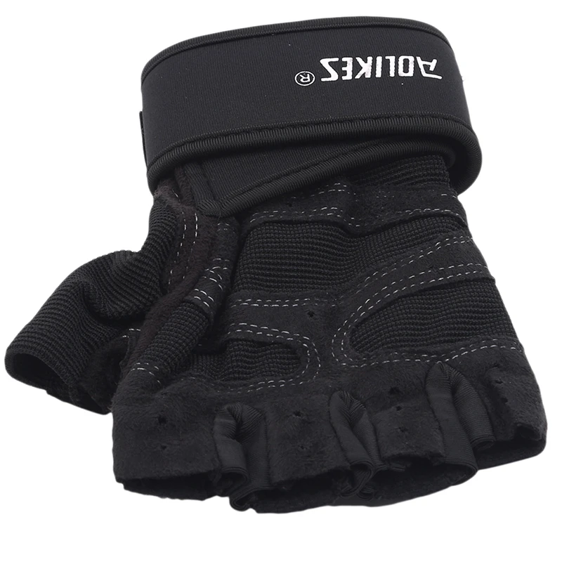 1 пара Половина Finger тренажерный зал перчатки поддержка запястья Обёрточная