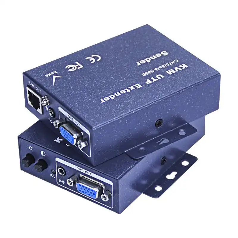 VGA-KVM network cable extender vga to network rj45 converter to usb keyboard and mouse extension transmitter 100m/200m/300m