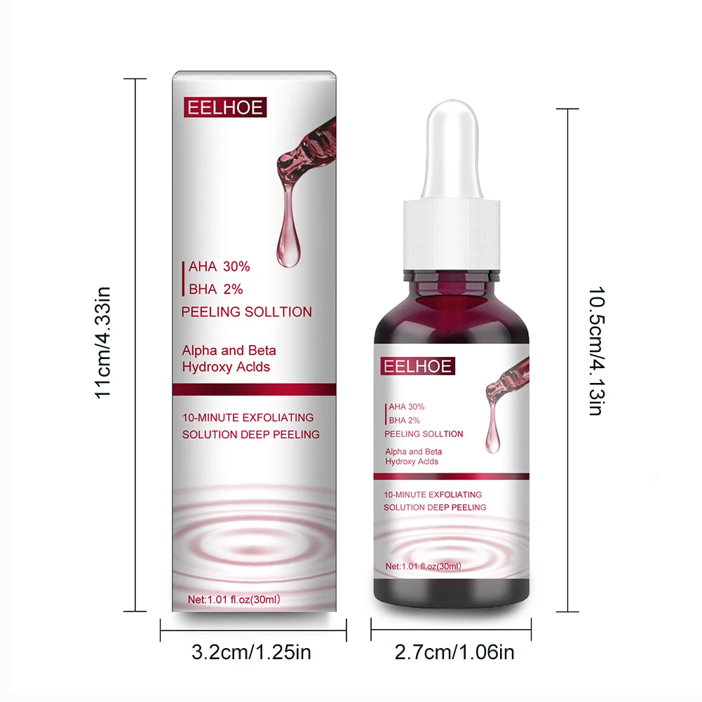 Раствор для пилинга лица AHA 30% + BHA 2% фруктовая кислота салициловая Сыворотка