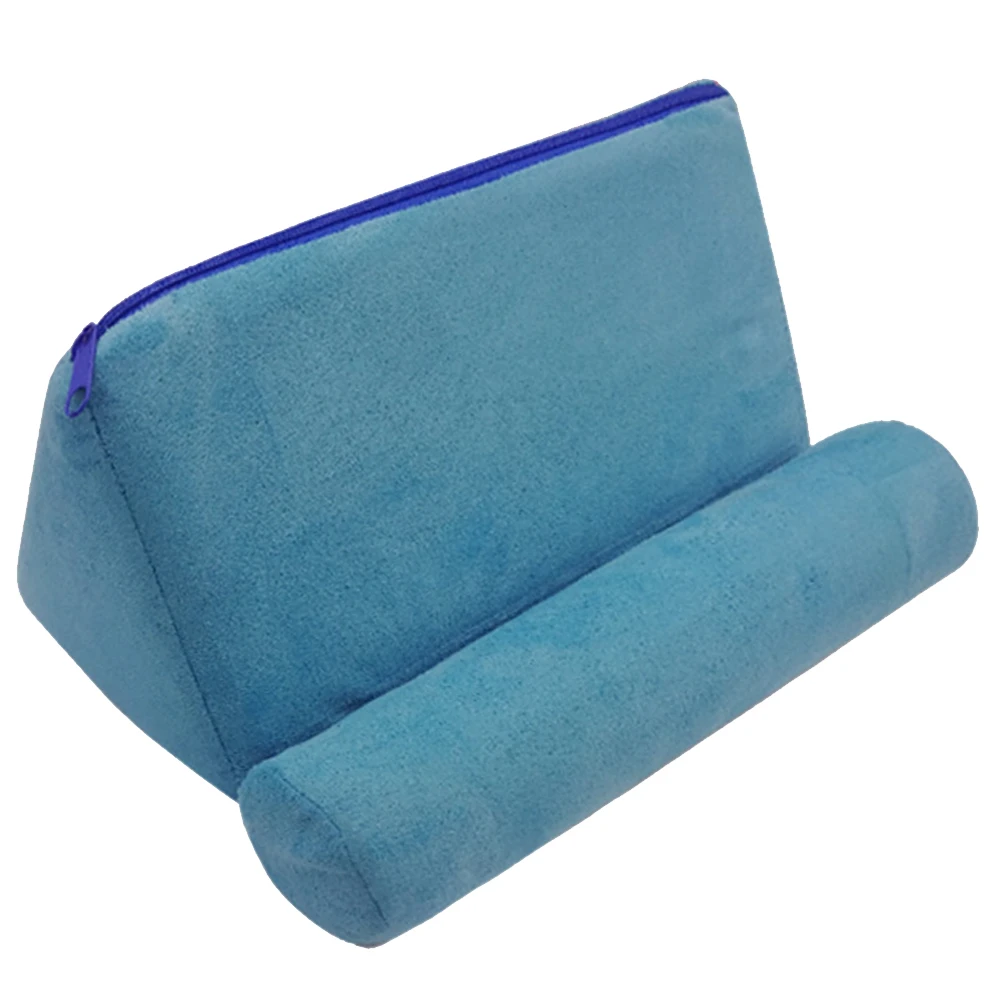 Blue Портативный держатель для подушки из губки, подставка для планшета, настольная регулируемая поддержка, стабильный, многоугольный, универсальный, эргономичный - Цвет: Blue