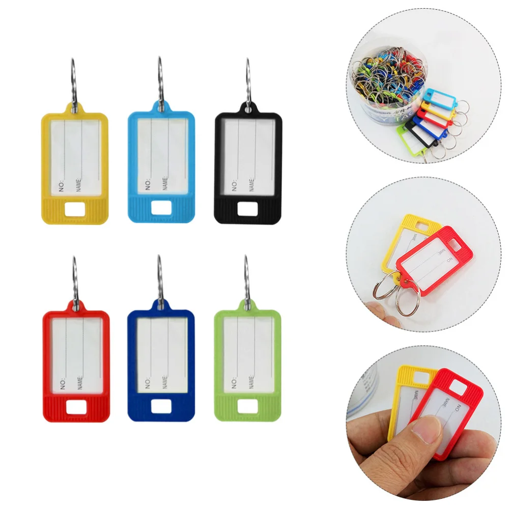

50Pcs Keyring Classification Tags Colorful Identifying Tags Tags (Random Color)