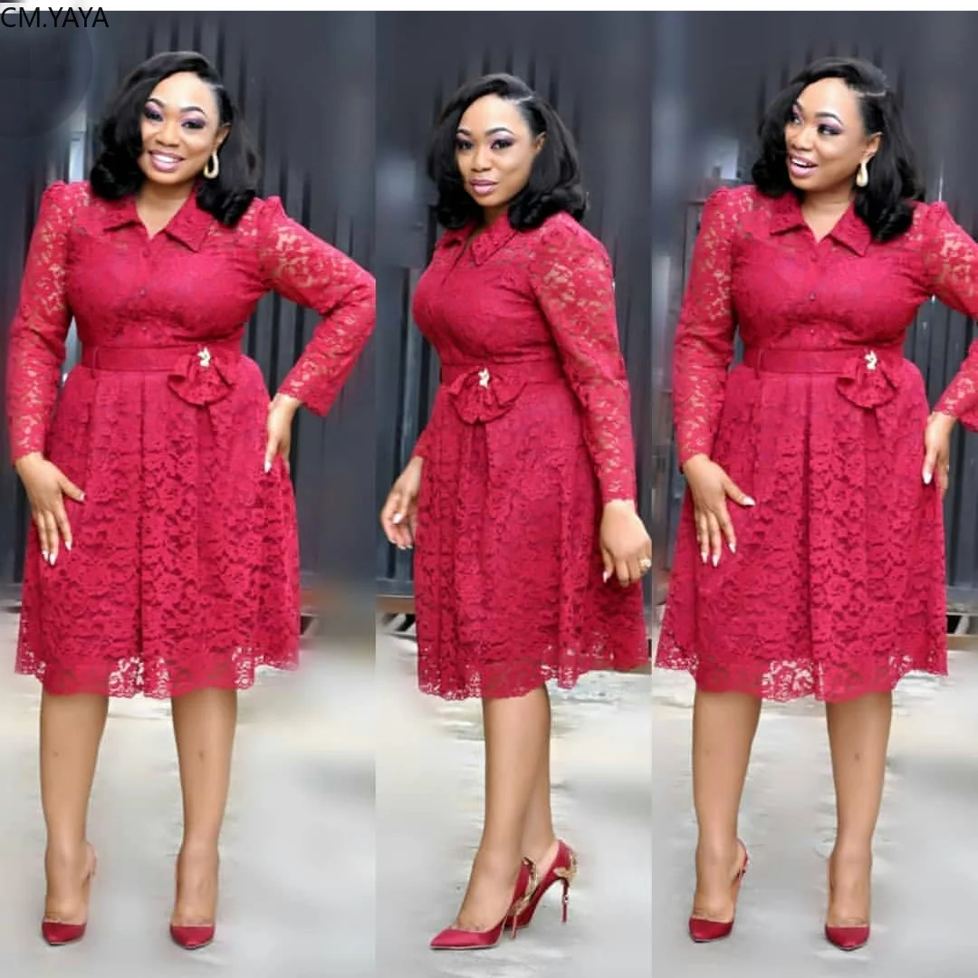 Женское зимнее платье миди с отложным воротником однотонное кружевное длинным