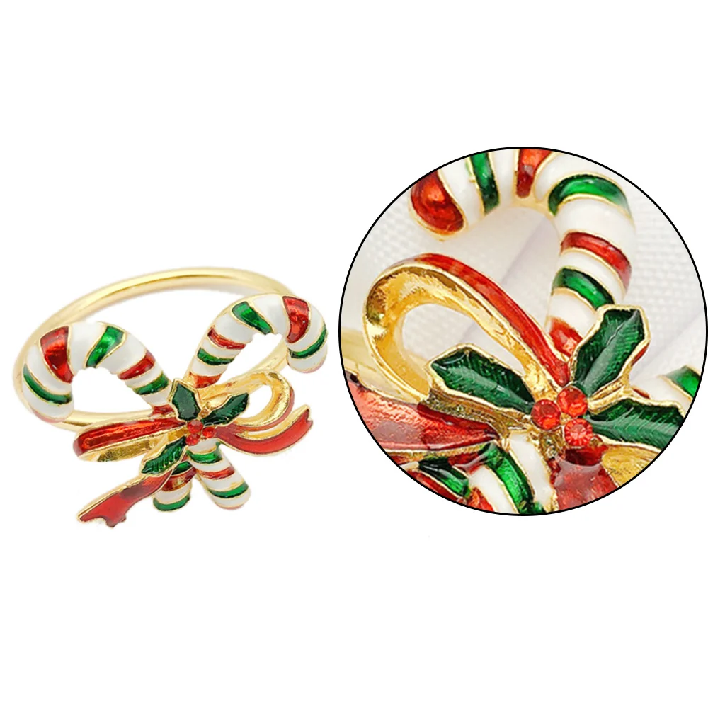 

Hotel Western Food Christmas Bow Napkin Buckle Cloth Napkin Metal Paper Ring Towel Buckle Holder Party Banquet Dinner Decor