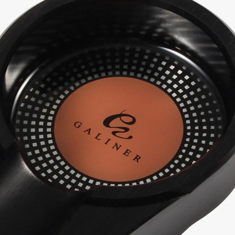 GALINER мини Металлическая черная сигарная пепельница дорожная пепельницы для