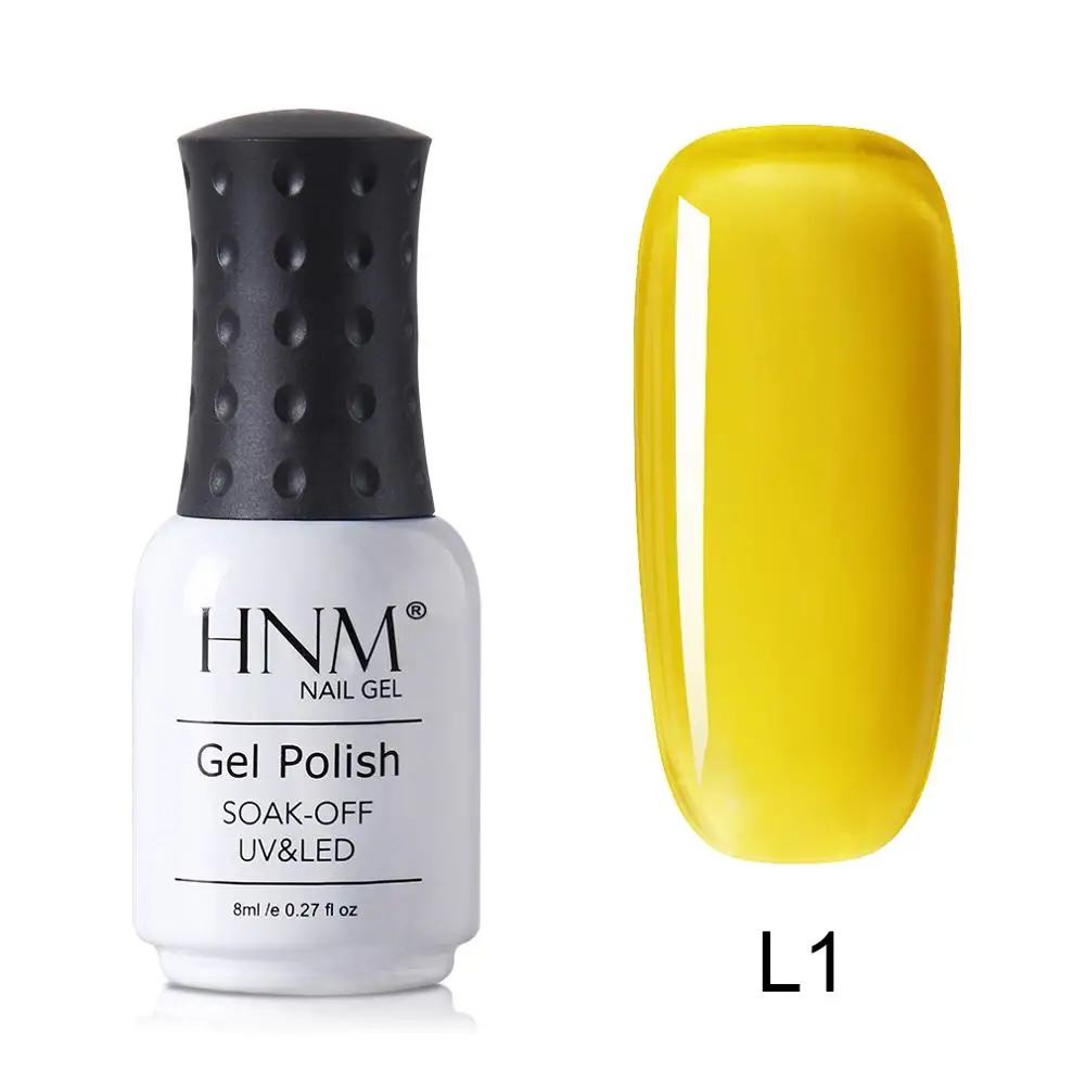 L1 HNM Newest Metallic UV Gel Nail Polish DIY Narl Art Soak Off Hybrid Varnish LED Lamp Semi Permanent Paint Lucky Lacquer Enamel - Цвет: L1