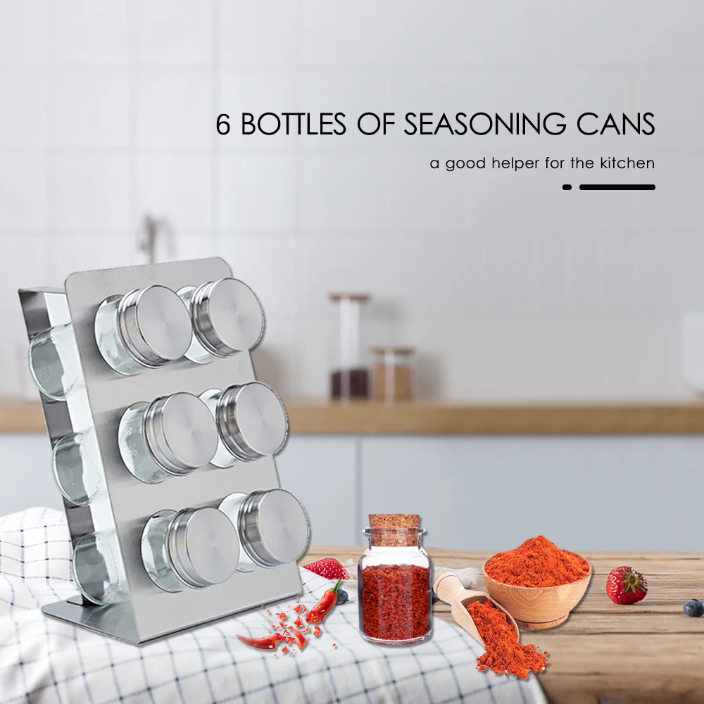304 наклонная стойка из нержавеющей стали для специй 6 предметов держатель