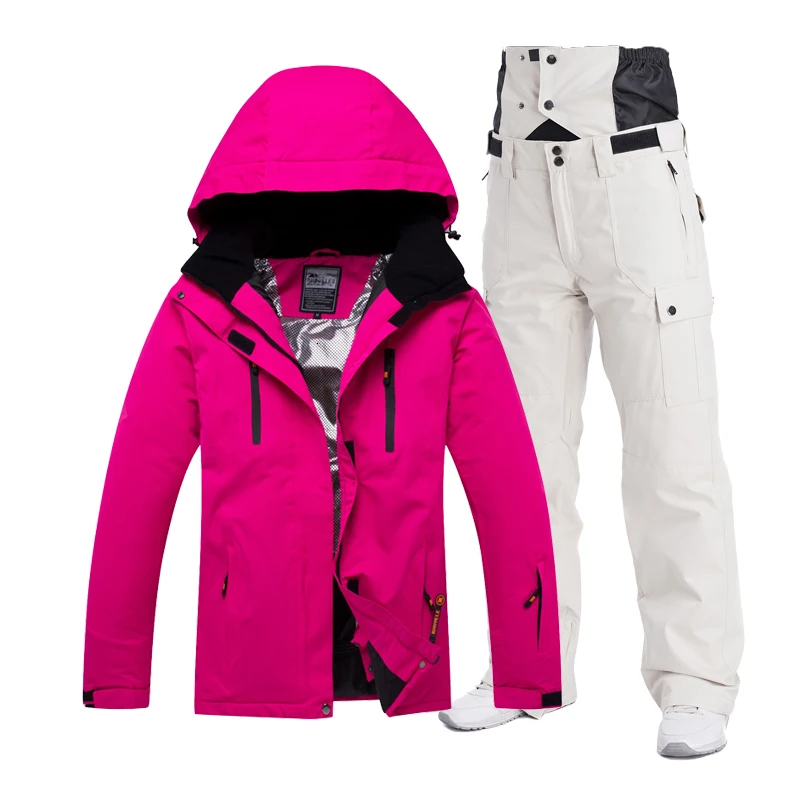 Лыжные костюмы для мужчин и женщин ветрозащитная водонепроницаемая теплая
