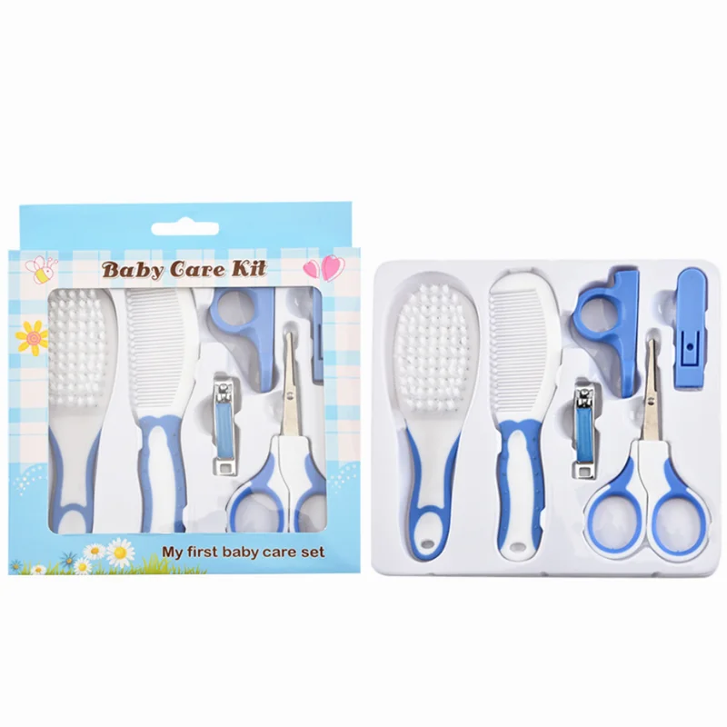 10/6 Pcs/Set Baby Kids Nail Hair Health Care Thermometer Nose Cleaner Toothbrush Safety Care Tools Newborn Grooming Brush Kit
