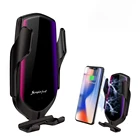 Автомобильное беспроводное зарядное устройство QI с автоматическим зажимом 10 Вт, быстрая зарядка, держатель для телефона с вентиляционным отверстием для iPhone 11Pro, XR, XS, Sumsung S20, S10