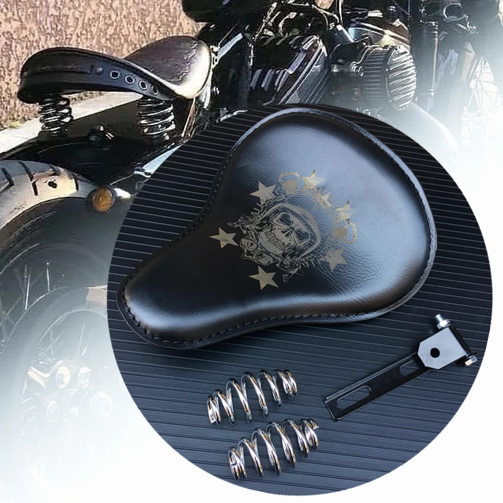 Мотоциклетное сиденье для соло в стиле ретро оранжевого/черного цвета +