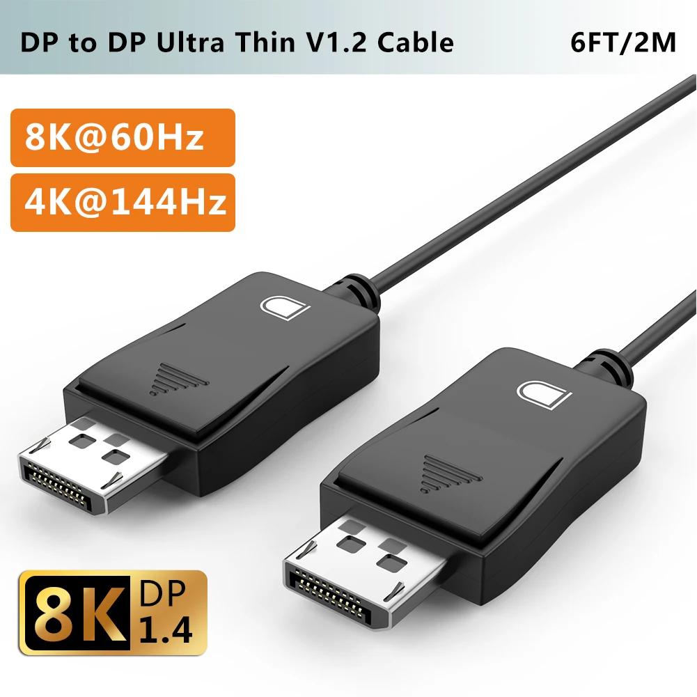 FOINNEX 2 м ультратонкий порт дисплея 1,4 кабель 8K 60 Гц DP к DP 4K HDR порт дисплея для видео ПК ноутбука ТВ приставки проектора FOINNEX 2 м ультратонкий порт дисплея 1,4 кабель 8K 60 Гц DP к DP 4K HDR порт дисплея для видео ПК ноутбука ТВ приставки проектора