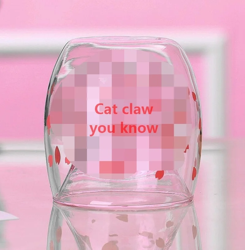 Новая чашка в виде кошачьей лапы с кофейной чашкой кружка для молока пивная Вишня