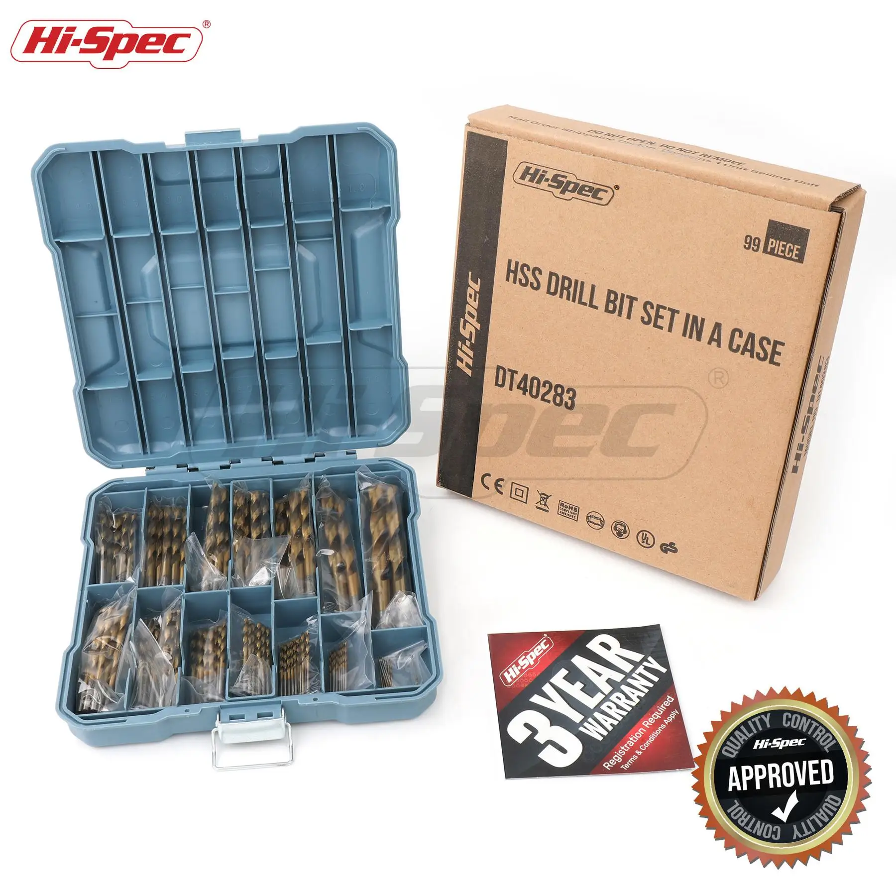 Hi Spec 99pc с титановым покрытием HSS мини набор металлических сверл аксессуары для