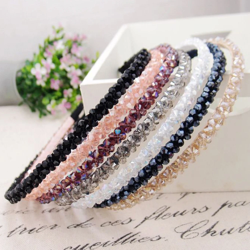 

Fashion Shinny Crystal Hairbands Beaded Hair Hoop 2019 New Diamond Hair Band for Women Rhinestone Headbands Hair Accessories