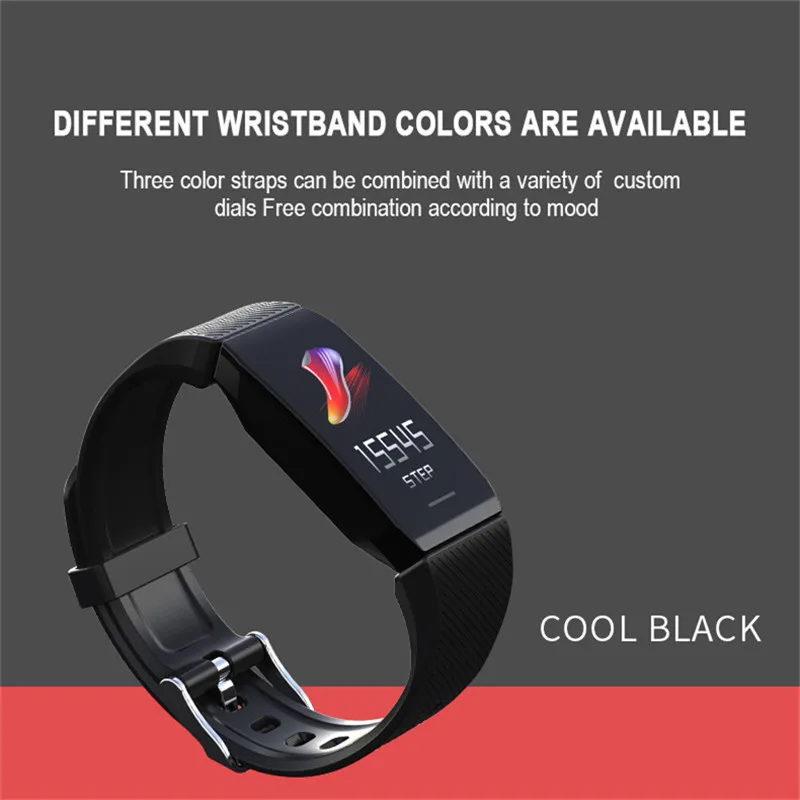 Смарт-браслет прогноз Дисплей крови Давление монитор сердечного ритма фитнес