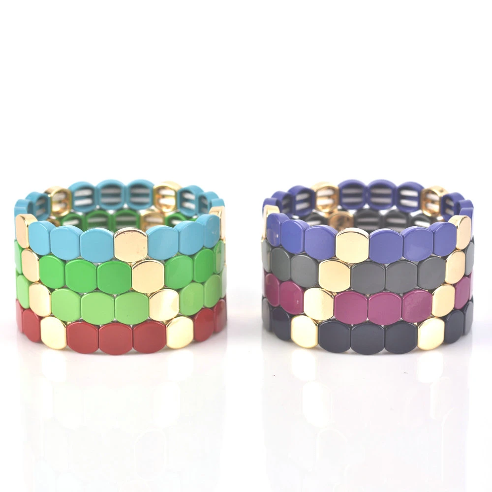 KSRA богемные радужные браслеты ручной работы для женщин плиточный браслет