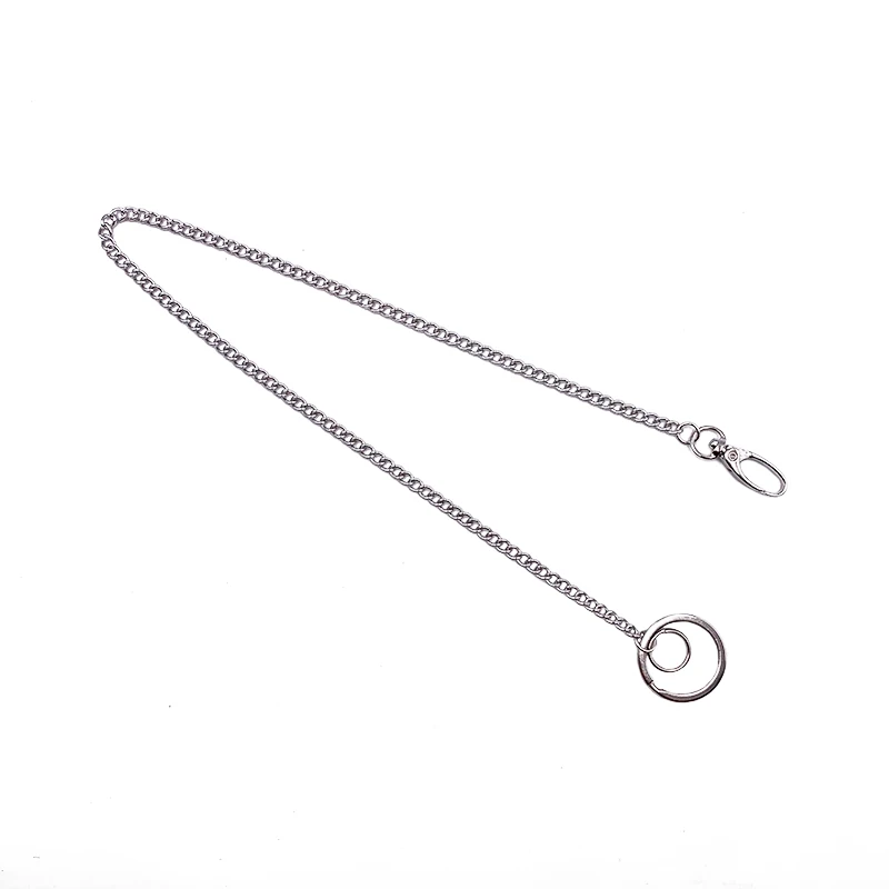 

11.8in Long Metal Wallet Belt Trousers Hipster Pants Chain Jean Key Chain Silver Color Ring Clip Key ring Women Keychain Trinket