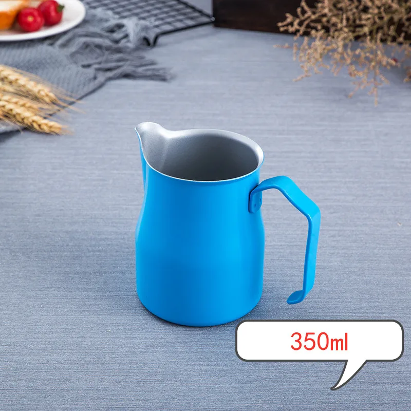 blue Нержавеющая сталь 350/550/750 мл кружка для взбивания молока эспрессо бариста молочник для кофе Ремесло Кофе Латте Кружка для взбивания молока кувшин - Цвет: blue