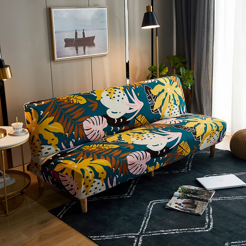 printed sofa bed cover universal size armless sofa bed covers tight wrap slip resistant elastic stretch furniture slipcovers free global shipping