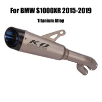 titanium alloy exhaust pipe escape middle link pipe connecting tube end tips muffler for bmw s1000xr 2015 2019 motorcycle