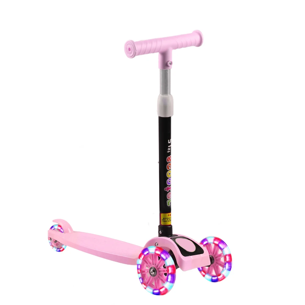 

Children's Adjustable Foot Scooters LED Light Up Children Unisex Kick Scooter 3 Wheel City Roller Skateboard Gifts For Kids Toys